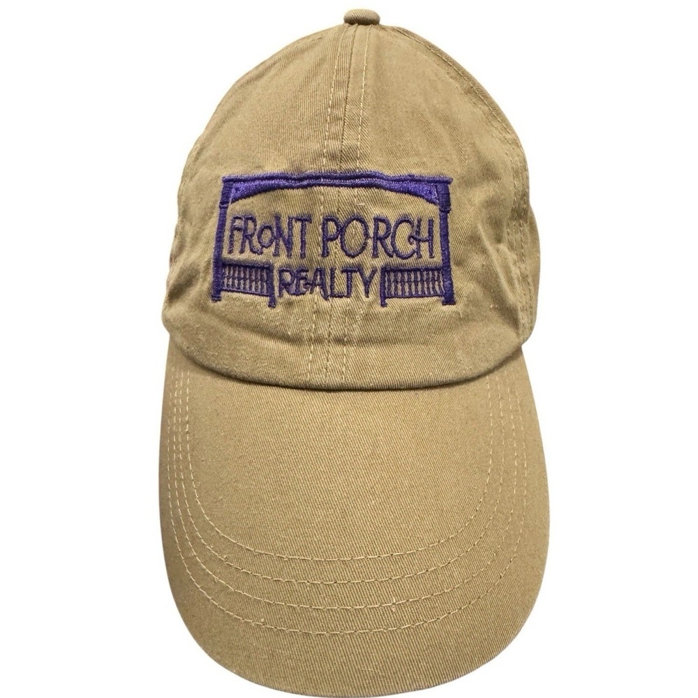 Front‎ Porch Realty Baseball  Cap Hat Embroidered Khaki OSFM